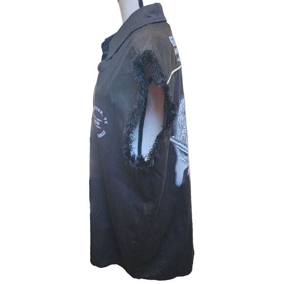 Bikers Pride Motorcycle Rally 2019 NWT Black Sleeveless NWT Workshirt Galveston - Picture 8 of 11